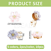 10Pcs 5 Colors Alloy Cufflinks FIND-PH0038-34-2