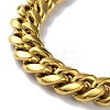 Ion Plating(IP) 304 Stainless Steel Cuban Link Chain Necklaces NJEW-P288-12G-3
