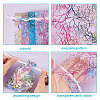  100Pcs 4 Colors Rectangle Lace Organza Drawstring Gift Bags OP-NB0001-15-5