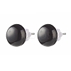 Half Round Natural Mixed Gemstone Stud Earrings for Girl Women X-EJEW-JE04664-3