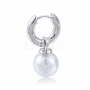 ABS Plastic Pearl Dangle Hoop Earrings EJEW-N011-106P-3
