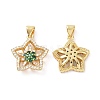 Brass Micro Pave Cubic Zirconia Pendants ZIRC-I063-42G-3