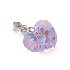 10Pcs Glass Pendants PALLOY-JF03119-02-4