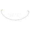 3mm Rond Natural Shell Pearl Beaded Necklace for Women NJEW-JN05077-1