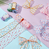 12 Yards 6 Colors Printed Polyester Gauze Ribbon OCOR-WR0001-82-3
