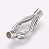 Tarnish Resistant 304 Stainless Steel Magnetic Clasps with Glue-in Ends STAS-L189-097P-2