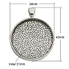 Alloy Pendant Cabochon Settings PALLOY-A13349-AS-NR-3