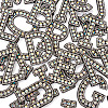 Alphabet Resin Rhinestone Patches DIY-TAC0005-45B-12
