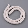 Flat Round Handmade Polymer Clay Beads LS-CLAY-R067-8.0mm-16-2