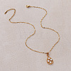 Vintage European 304 Stainless Steel & Imitation Pearl Teardrop Pendant Necklaces for Women NU2800-4