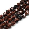 Natural Mahogany Obsidian Beads Strands G-S149-15-8mm-1
