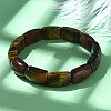 Natural Tiger Eye Bead Stretch Bracelets for Women Men BJEW-C097-02A-2