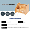 Beech Wood Cosmetic Drawer Storage Organizer Box OBOX-WH0004-13-7