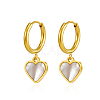 Stylish Heart Stainless Steel Hoop Earrings CL8045-2-2