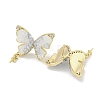 Brass with Enamel with Cubic Zirconia with Crystal Stud Earring with 925 Sterling Silver Pins KK-Q820-06G-2