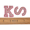 Alphabet Resin Rhinestone Patches DIY-TAC0005-45C-7