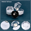 CHGCRAFT 40Pcs 2 Colors Octagon Transparent Plastic Ring Boxes CON-CA0001-019-6