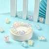 60Pcs 6 Colors UV Plating Rainbow Iridescent Acrylic Beads PACR-CJ0001-22-6