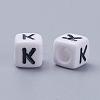 Acrylic Horizontal Hole Letter Beads PL37C9308-K-2