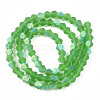 Imitate Austrian Crystal Bicone Frosted Glass Beads Strands EGLA-A039-T4mm-MB03-2