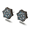 Christmas Printed Wood Stud Earrings for Women EJEW-U025-01J-2