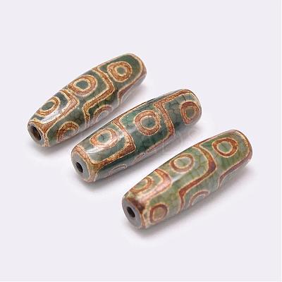 Tibetan Style 9-Eye dZi Beads  TDZI-G009-F04-1