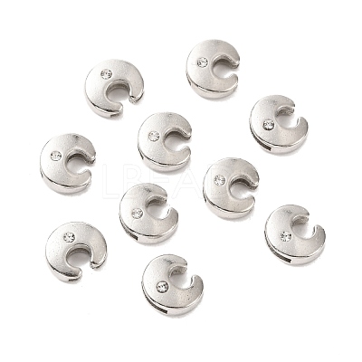 Letter Slider Beads for Watch Band Bracelet Making X-ALRI-O012-C-NR-1