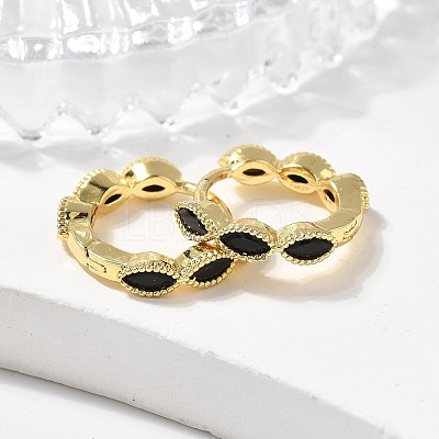 Brass Micro Pave Cubic Zirconia Huggie Hoop Earrings EJEW-K083-34G-A-1