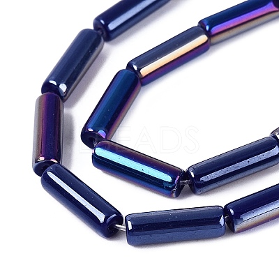 Electroplate Opaque Glass Beads Strands EGLA-Q132-02A-B02-1