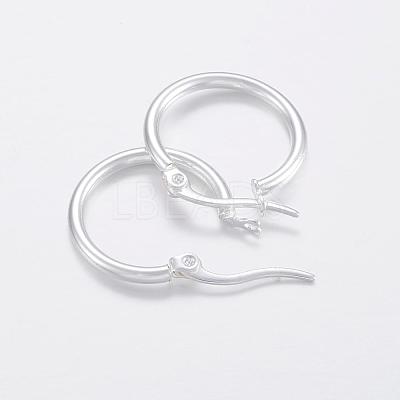 304 Stainless Steel Hoop Earrings EJEW-H327-01C-1