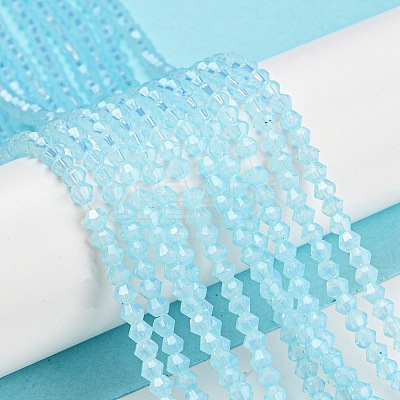 Baking Paint Transparent Glass Beads Strands DGLA-F029-J2mm-10-1