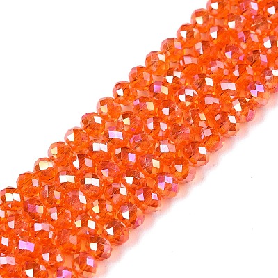 Electroplate Glass Beads Strands EGLA-A044-T3mm-B25-1