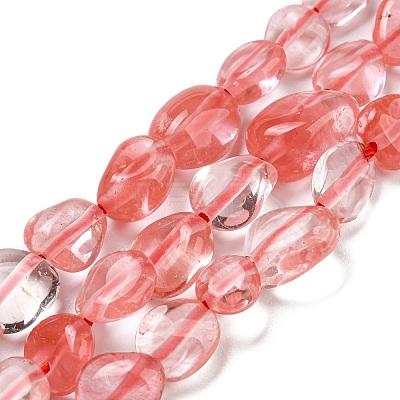 Cherry Quartz Glass Beads Strands G-P497-01A-10-1