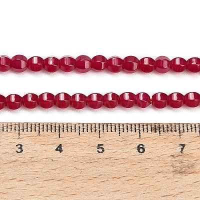 Lab Grown Red Corundum Beads Strands GG-CBAC488-04A-1