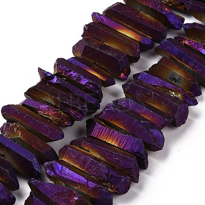 Natural Quartz Crystal Points Beads Strands G-K181-B18-1