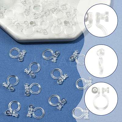 Resin Clip-on Earring Findings X1-FIND-H046-12-01-1