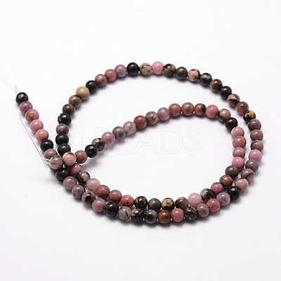 Natural Rhodonite Beads Strands X-G-D840-59-4mm-1