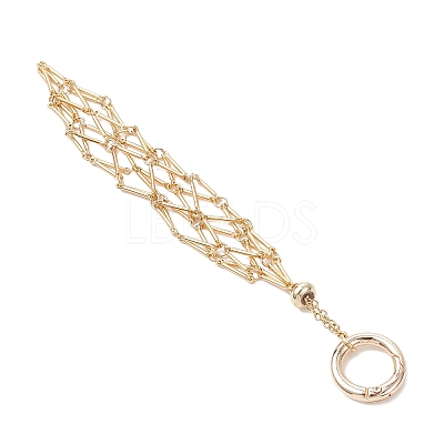 304 Stainless Steel Macrame Pouch Empty Stone Holder Pendant Decorations SA-CJCA03-01-1