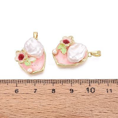 Brass Enamel Pendants KK-SZC0009-09G-02-1