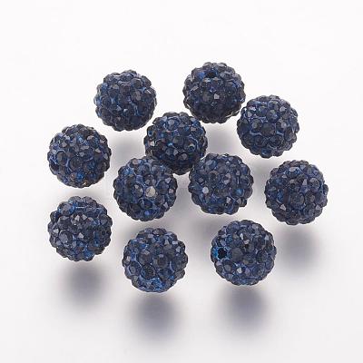Polymer Clay Rhinestone Beads RB-K050-8mm-C15-1
