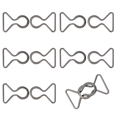 6 Pairs Zinc Alloy Clasps FIND-BC0004-66B-1