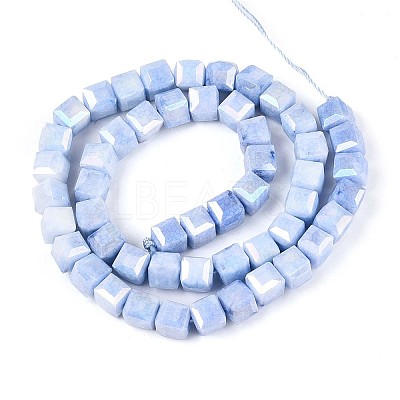 Anti-Tarnish Electroplate Glass Beads Strands GLAA-T025-8mm-10C-1