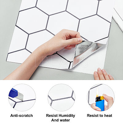 PVC 3D Anticollision Wall Stickers Brick Pattern Stickers DIY-WH0217-17A-1
