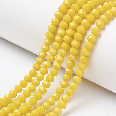 Opaque Solid Color Glass Beads Strands EGLA-A034-P8mm-D04-1