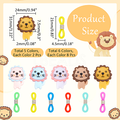 Lion Silicone Knitting Needle Stoppers SIL-NB0001-26-1