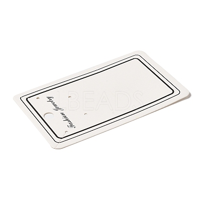 Rectangle Paper One Pair Earring Display Cards with Hanging Hole CDIS-C005-01-1
