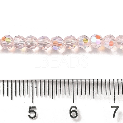 Electroplate Transparent Glass Beads Strands EGLA-A035-T3mm-L20-1