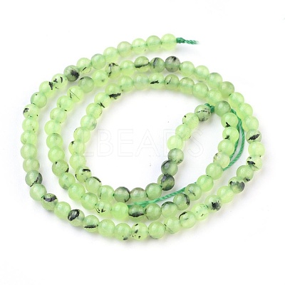 Natural Prehnite Beads Strands X-G-I250-01A-1
