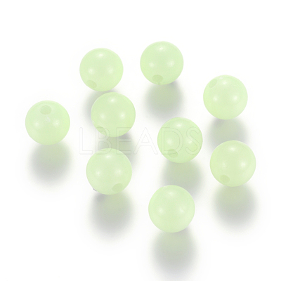 Luminous Acrylic Round Beads X-LACR-R002-6mm-01-1