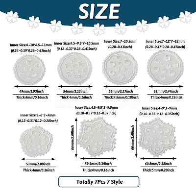 7Pcs 7 Style Nail Art Silicone Molds MRMJ-TA0001-19-1